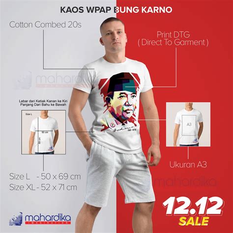 Jual Kaos Distro Wpap Bung Karno Print Dtg Unisex Shopee Indonesia