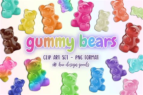 Gummy Bears Clipart Set Graphic By Huedesigngoods Creative Fabrica