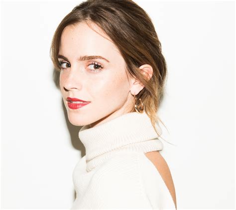 Скачать обои Взгляд Белый фон Актриса Эмма Уотсон Emma Watson