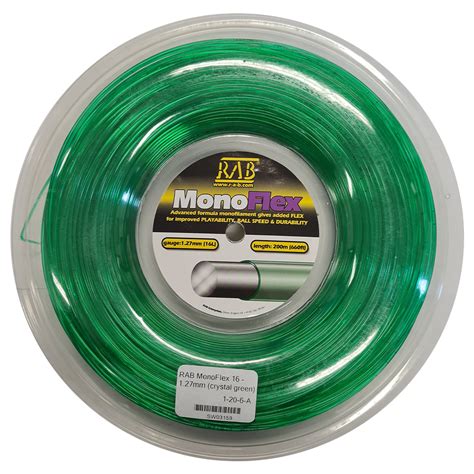 RAB MonoFlex 1 27mm 200m Reel Crystal Green Stringers World