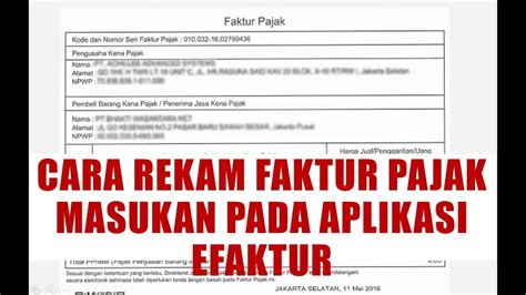 Input Faktur Pajak Masukkan Jasa Di Efaktur