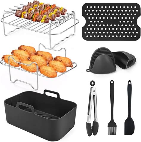 Dual Air Fryer Accessories 9 PCS Double Airfryer Accessory Set 304