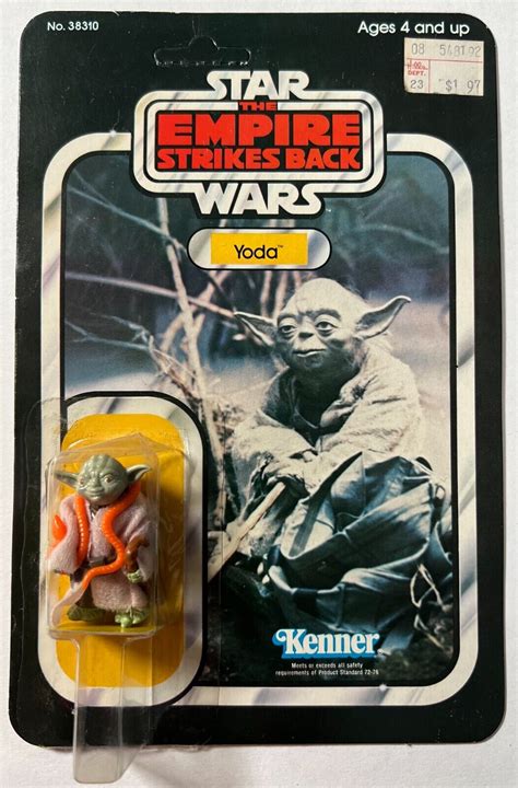 Vintage Star Wars Esb Yoda Orange Snake Kenner Unpunched Moc Sealed