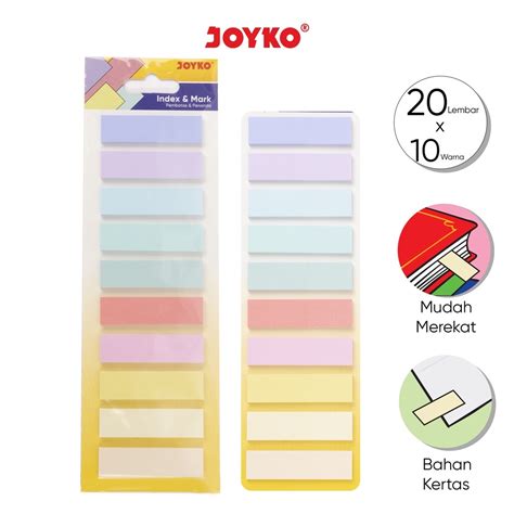 Jual Index Mark Penanda Joyko Im 65 Warna Pastel Kertas Pembatas Buku