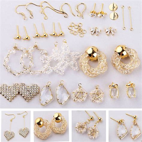 Earring Making Kit Gold Jewelry Making Kit Earring Making Etsy