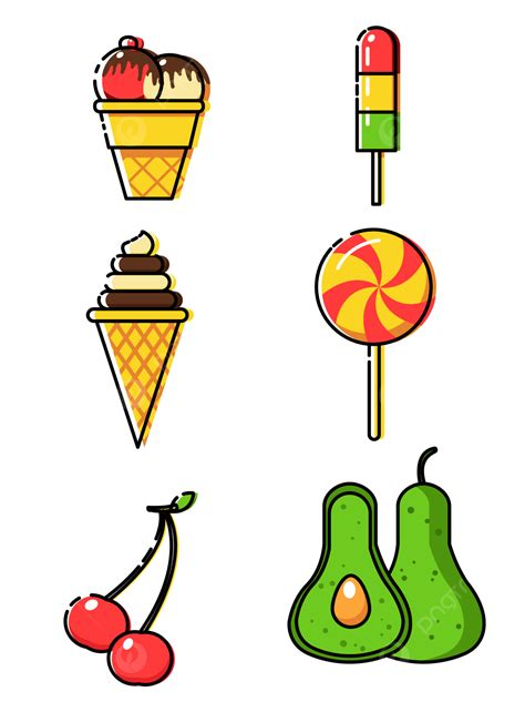 Helado Helado Helado Cono De Cereza Icono Vectorial De Elementos De