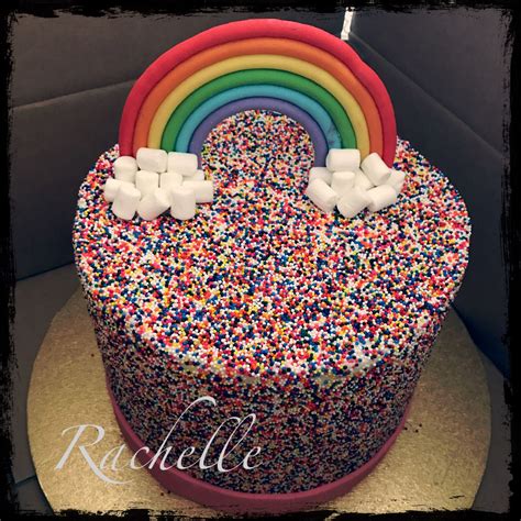 Rainbow Sprinkles Cake White Chocolate Mud Cake With Vanilla