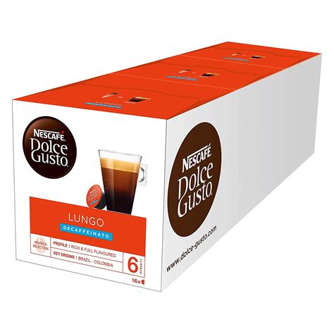 Buy Nescafe Dolce Gusto Lungo Decaff Coffee Pods Pack Of 3 Total 48 S