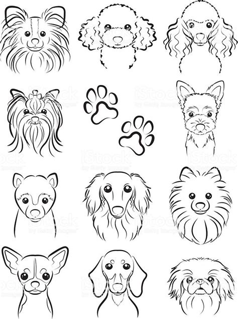 Illustration Of The Face Of The Dog Dog Line Drawing Dog Tattoos