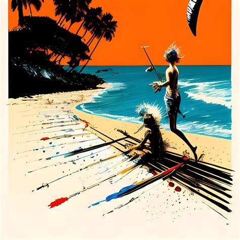 Ralph Steadman Painting Of The Endless Summer Poster Arthub Ai