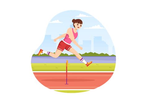 Best Premium Hurdle Long Jump Illustration Download In Png And Vector Format