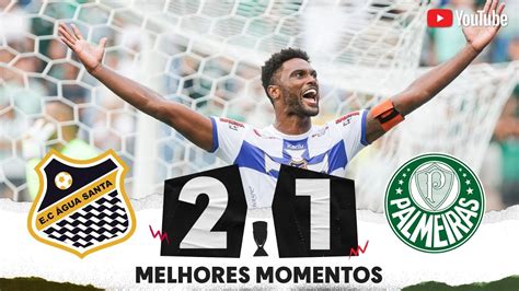 Água Santa 2 x 1 Palmeiras Campeonato Paulista melhores momentos