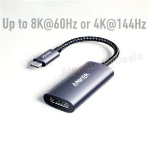 Anker 518 Usb C To 8k Displayport Adapter For Macbook Air Ipad Laptop Tablet Ebay