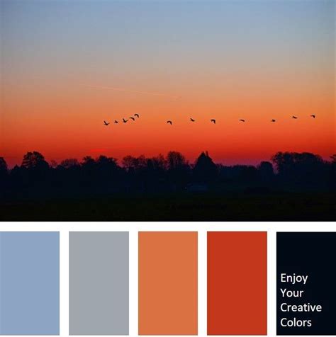 Shades of sunset | Sunset color palette, Red colour palette, Orange ...