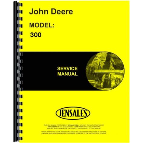 John Deere 300 Industrial Tractor Service Manual