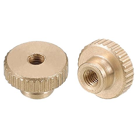 Uxcell Knurled Thumb Nuts 5pcs M3 X D11mm X H6 5mm Brass Knurled Nut