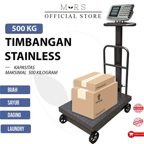 Jual TCS Stainless 500 Kg Timbangan Duduk Digital 500 Kg 4 Kg