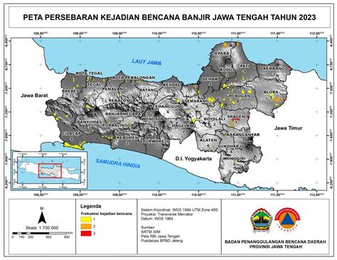 PETA SEBARAN BENCANA BANJIR 2023 BPBD Provinsi Jawa Tengah