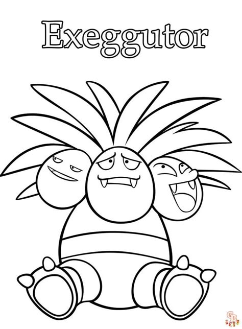 Dibujos Para Colorear De Exeggutor Divertido Y Atractivo Hot Sex Picture