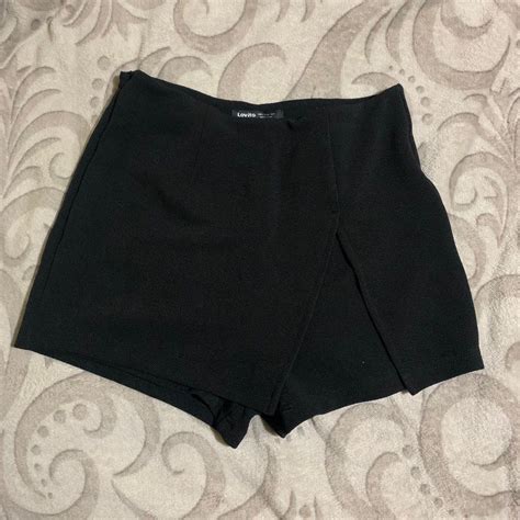 Lovito Black Skort Women S Fashion Bottoms Shorts On Carousell