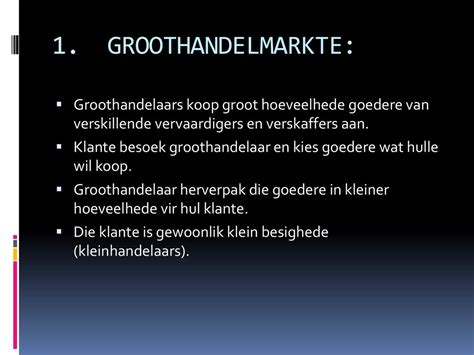 Verskillende Soorte Goedere En Dienste Markte Ppt Download