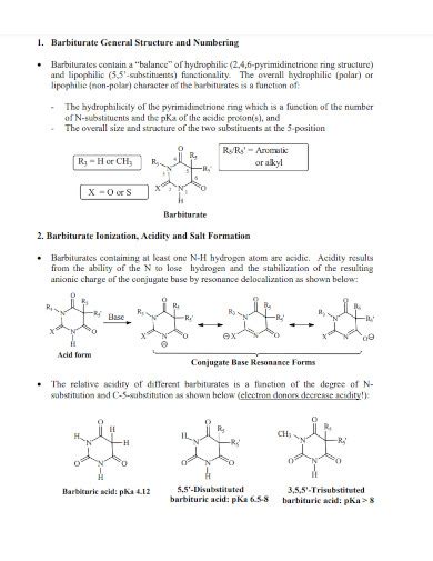 Barbiturates - Examples, PDF | Examples