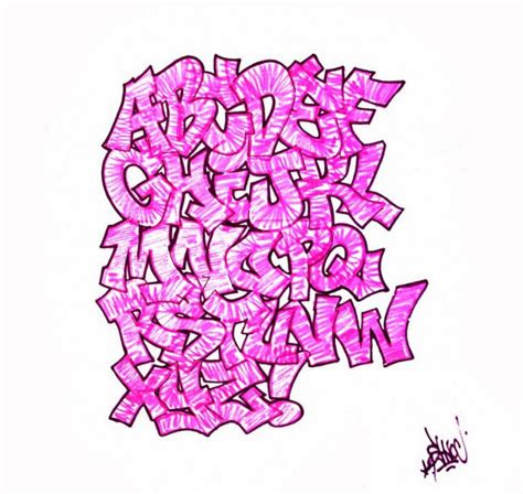 ULTRAPIVE: Pink Graffiti Alphabet