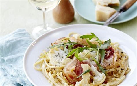 Pasta Carbonara Met Bloemkool Libelle Lekker