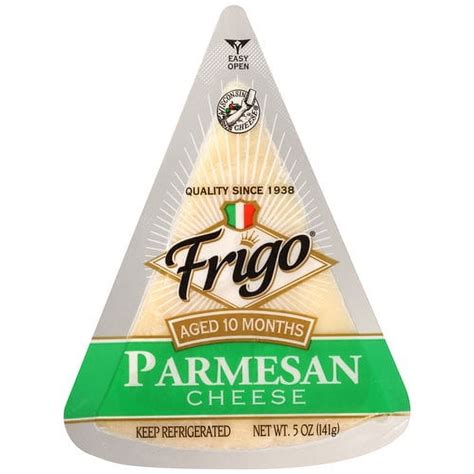 Frigo Parmesan Cheese Wedge, 5 oz Plastic Wrap Refrigerated Hard Cheese ...