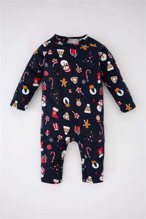 Indigo Baby Jungen Regular Fit Overall Mit Weihnachts Motiv