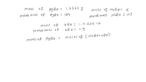 SOLVED A Mixture Consisting Of Only Sodium Bromide NaBr And