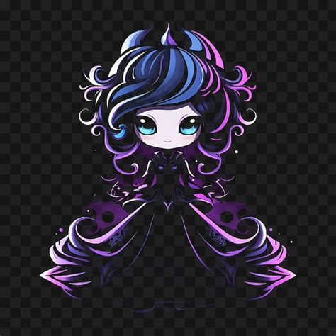 Premium Psd Tshirt Design Of Elegant Chibi Girl With Elegant Updo