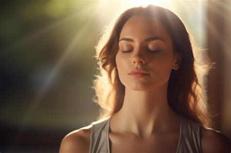 Premium Ai Image A Close Up Shot Of A Young Woman Practicing Yoga In