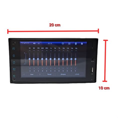 CuciGudang Head Unit Double Din Full Glass 7 Inch Deckless MP5 DHD 4300