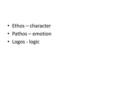 Ethos Pathos And Logos Ppt Free Download