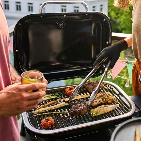 Weber Elektrogrill Lumin Mit Stand Black Inklusive Abdeckhaube