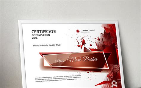 Abstract Certificate Template #96034 - TemplateMonster