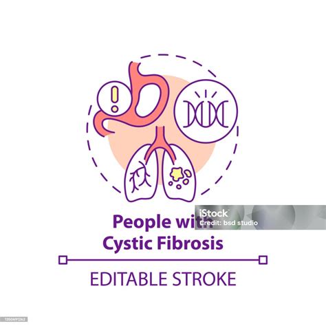 People With Cystic Fibrosis Concept Icon Stock Illustration Download Image Now Cystic