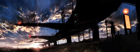 Sunset Clouds Makoto Shinkai Scenic Centimeters Per Second