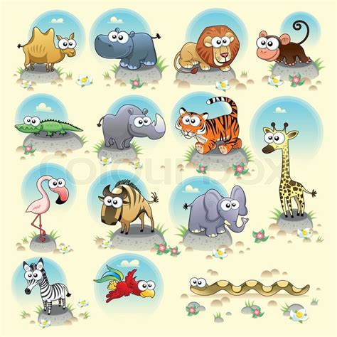 Savannah animals. | Stock vector | Colourbox