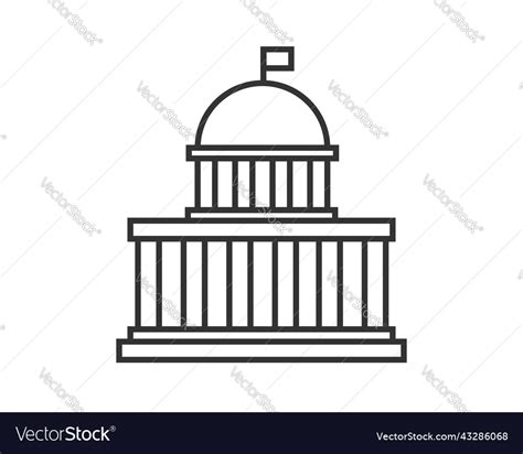 Government icon building construction symbol Vector Image