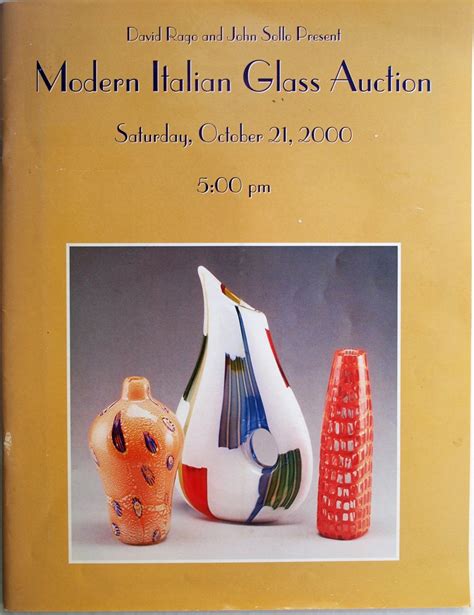 Modern Italian Glass Auction David And Sollo John Presented By Rago