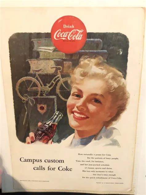 Vintage Coke Coca Cola Advertisement Ad Magazine Original Antique S