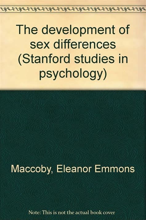 The Development Of Sex Differences Maccoby Eleanor E Edited By Amazon Books