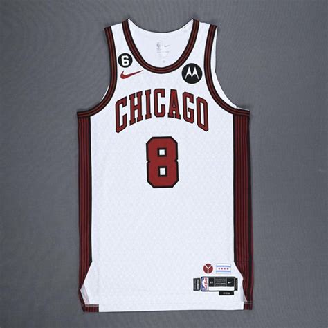 Zach LaVine Chicago Bulls Game Worn City Edition Jersey Scored