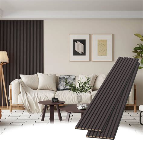 Snapklik Wood Slat Wall Panels Pack Accent Decorative Acoustic