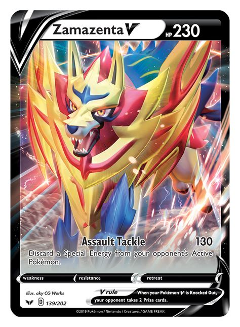 Pokémon Tcg Sword And Shield First Info Card Designs Revealed Zacian V