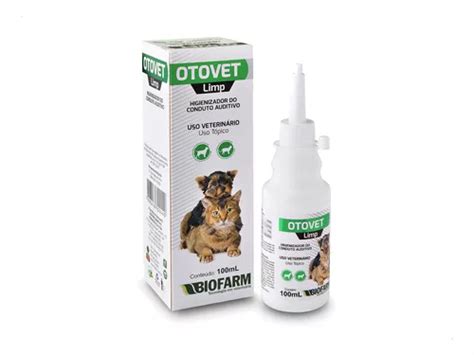 Solução Otológica Cães E Gatos Biofarm Otovet Limp 100ml MercadoLivre