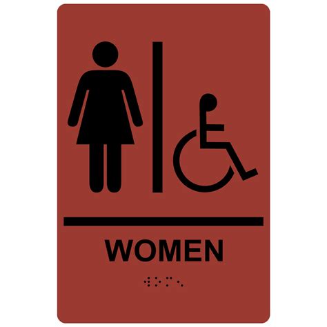 Ada Women With Symbol Braille Sign Rre 130 Blkoncanyon Womens Girls