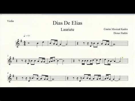 Partitura Dias De Elias Lauriete Violino Youtube